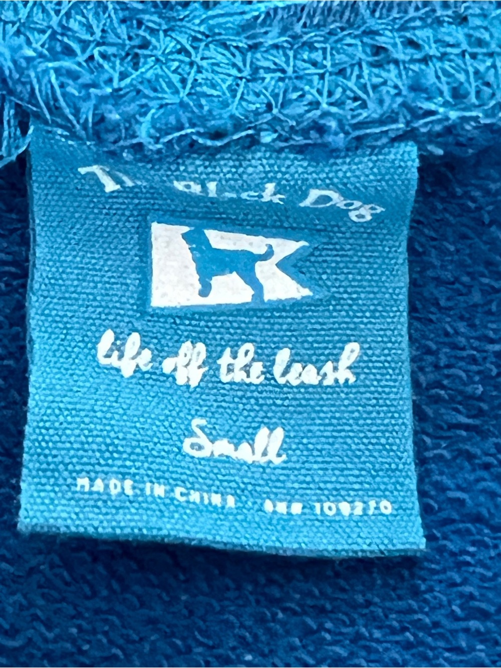 Black Dog "Life Off the Leash" Women's Cowl Neck Pullover Sweatshirt Cobalt S - Picture 4 of 6